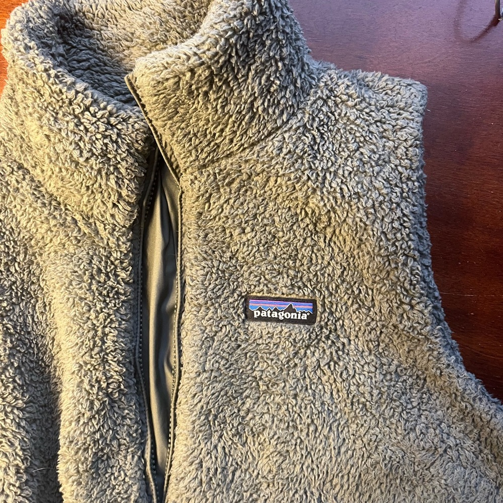 Patagonia Olive Green Sherpa-Lined Vest